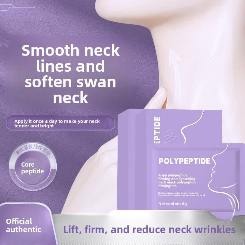 Adesivo para linhas de pescoço com peptídeo AOPY para cuidados com o pescoço, máscara reafirmante para linhas claras, ác