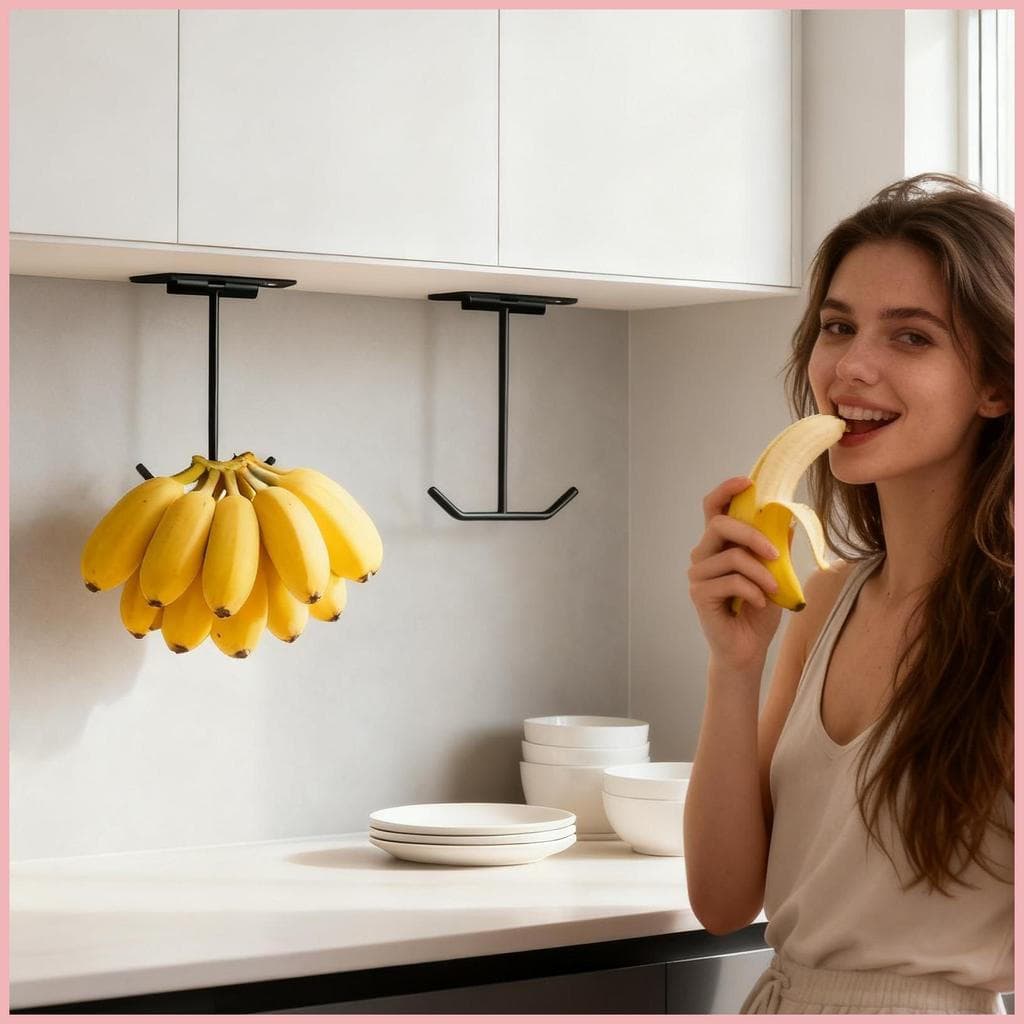 Suporte Organizador Dobrável para Bancada, Armário, Parede, Canto de Mesa, para Banana, Cebola, Batata, Pão alpilyn3br