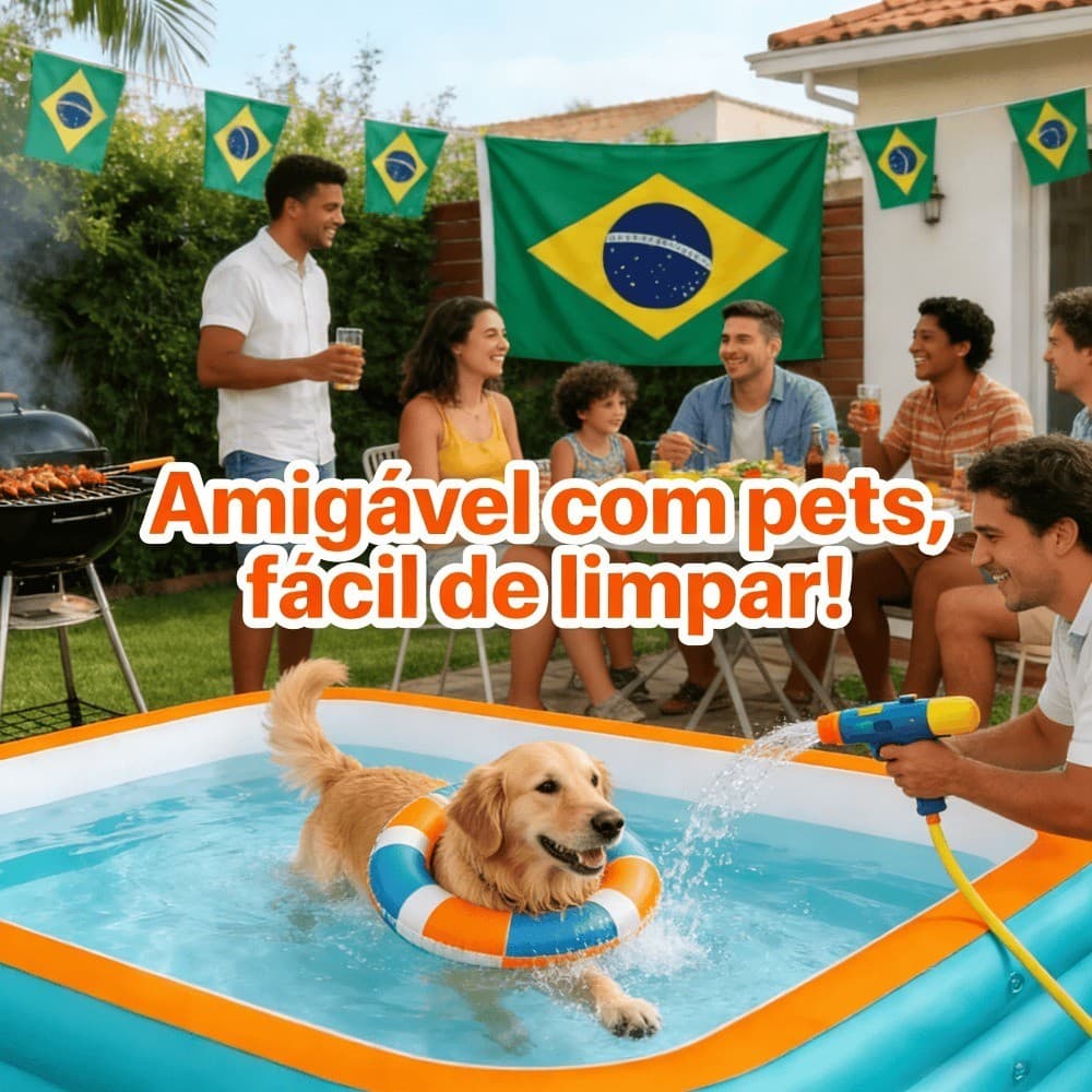 Piscina inflável de PVC reforçado com 3 metros para uso doméstico, montagem rápida. Conjunto de piscina inflável