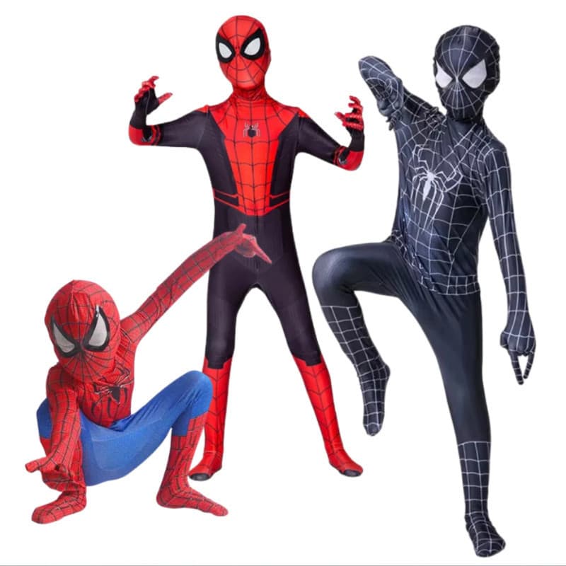 Fantasias do Homem-Aranha para o Halloween, Roupas de Cosplay Casuais para Crianças de 2 a 12 Anos C123