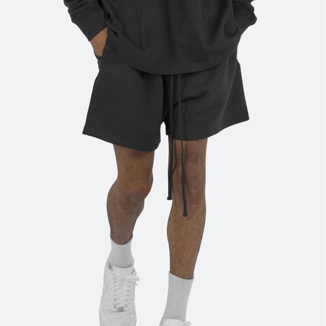 Shorts masculinos de verão estilo americano, resistentes, de tecido atoalhado, de comprimento médio, estilo casual, calç