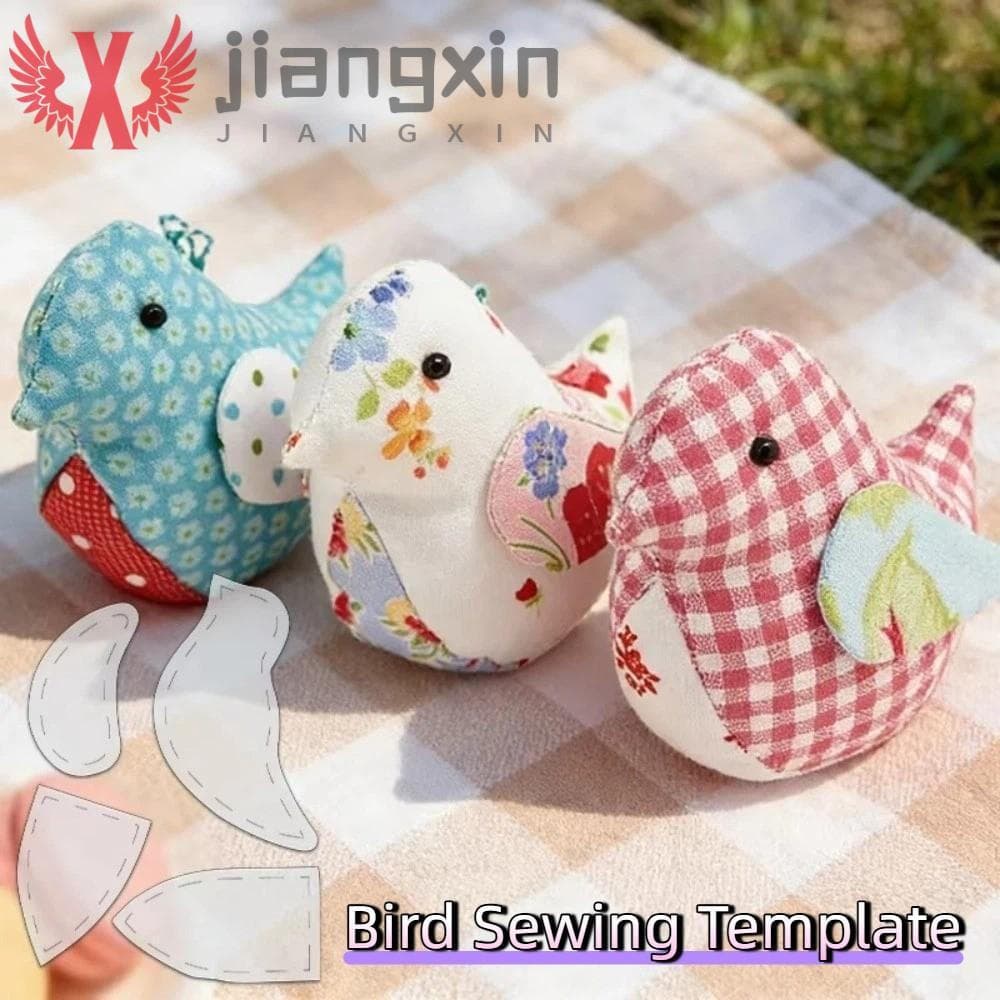 JIANGXIN 4 Unidades/Conjunto Modelo De Costura De Pássaros , Modelos De Acolchoamento Acrílico DIY , Retalhos Transparen