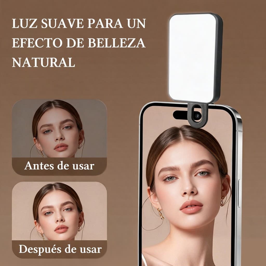Mini Led 3 Modos De Luz LED Selfie Clip Live Stream Video Clip-on Portátil Maquiagem Recarregavel