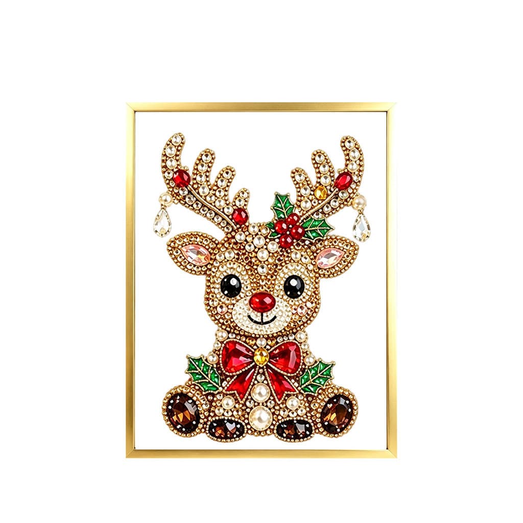 DIY moldura de foto de natal versão de pintura a óleo ferramenta de alce de natal decoração de férias pai-filho fácil de