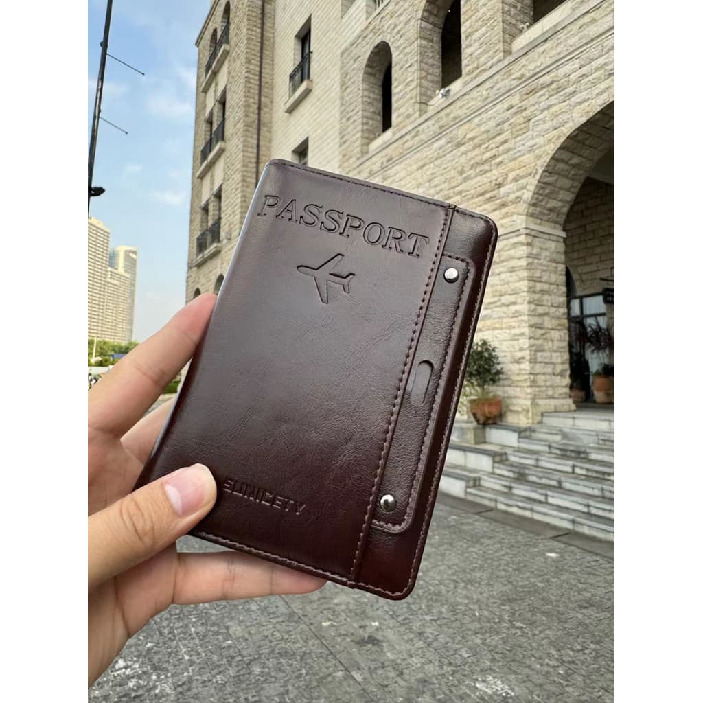 [Produtos de viagem] Porta-passaporte multifuncional Porta-cartões Documento Cartão de embarque Bolsa de armazenamento P