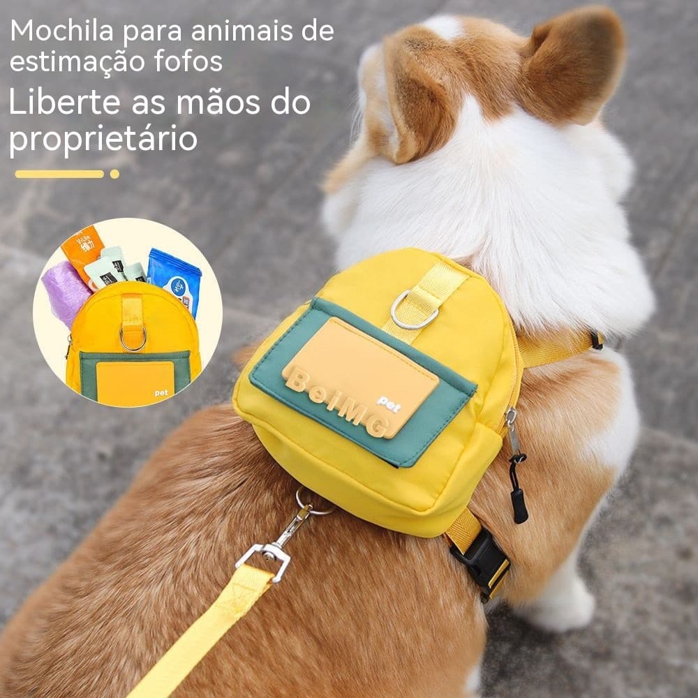 Mochila Para Animais De Estimação , Pequena Cachorro De Desenho Animado Cães De Viagem Ao Ar Livre Gatos E