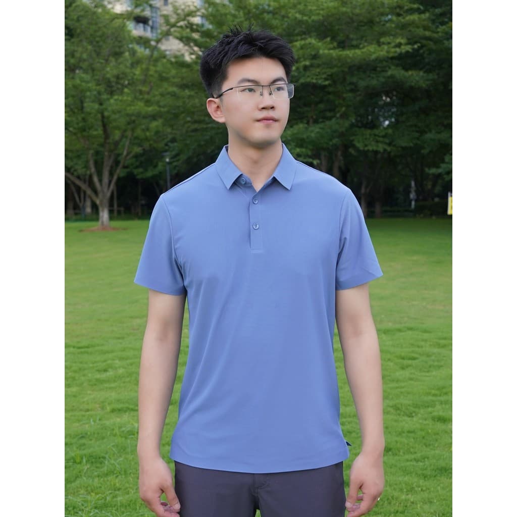 Artesão Yimingzuo camisa polo masculina feminina de manga curta lapela cor sólida verão negócios Casual camiseta sem cos