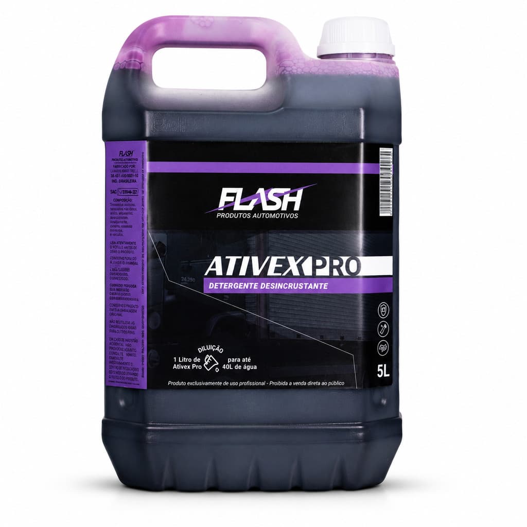 Ativex Pro Flash Produtos (Desegraxante Acido Ativado LM Intercap Limpa Bau )