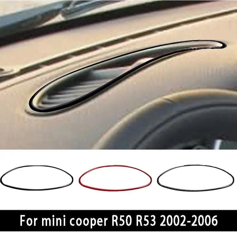 Para Mini Cooper R50 R53 Hatch Um 2002-2006 Painel De Fibra De Carbono Macio Centro Saída De Ar Ventilação Quadro Guarni