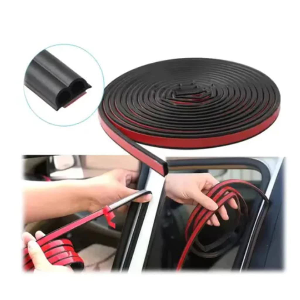 HW5 Tiras De Proteção De Borda De Porta De Carro Isolamento De Ruído Selante Cromadas Tira De Vedação De Borracha