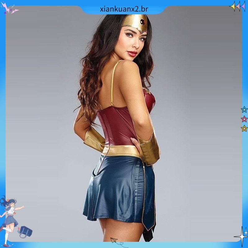 Halloween cos traje adulto mulher maravilha traje mulher maravilha traje liga da justiça Superman traje