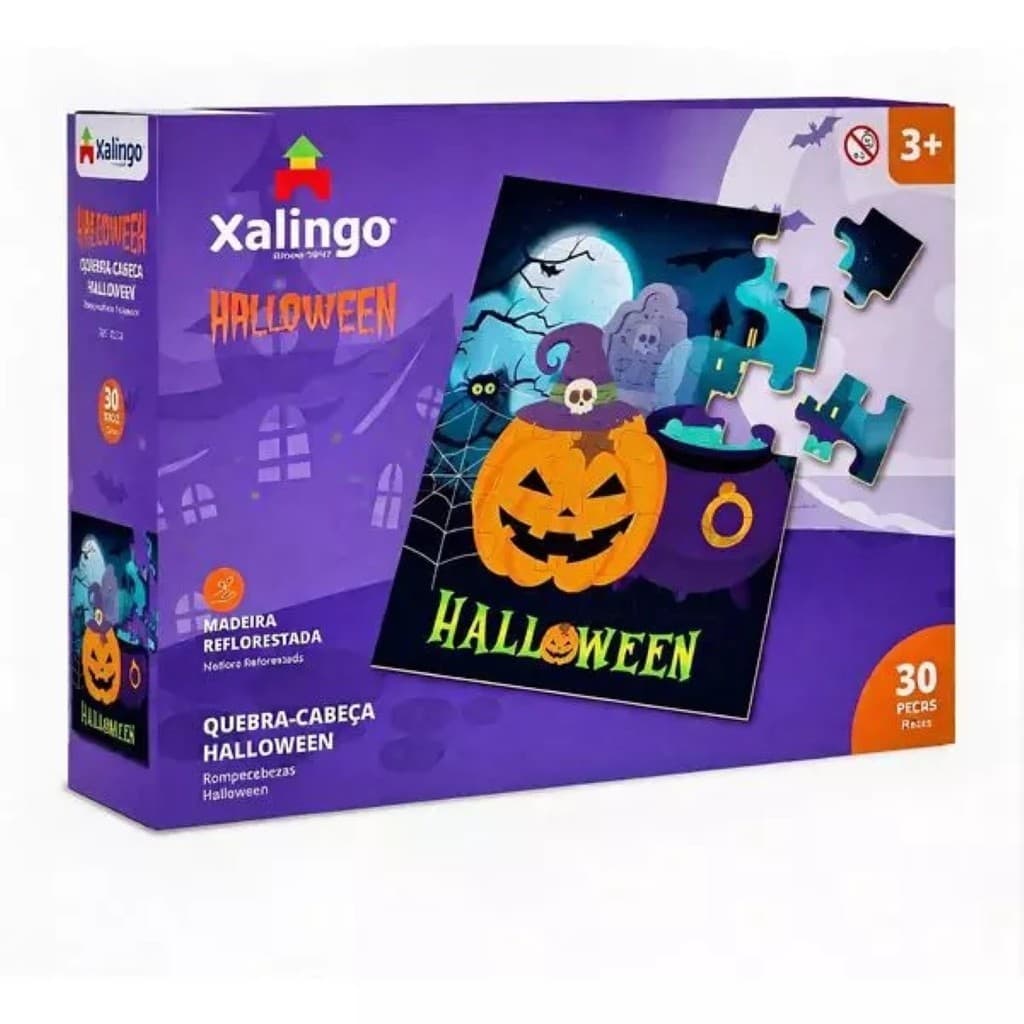Quebra-cabeça Halloween 30 Peça Infantil Criança Jogos