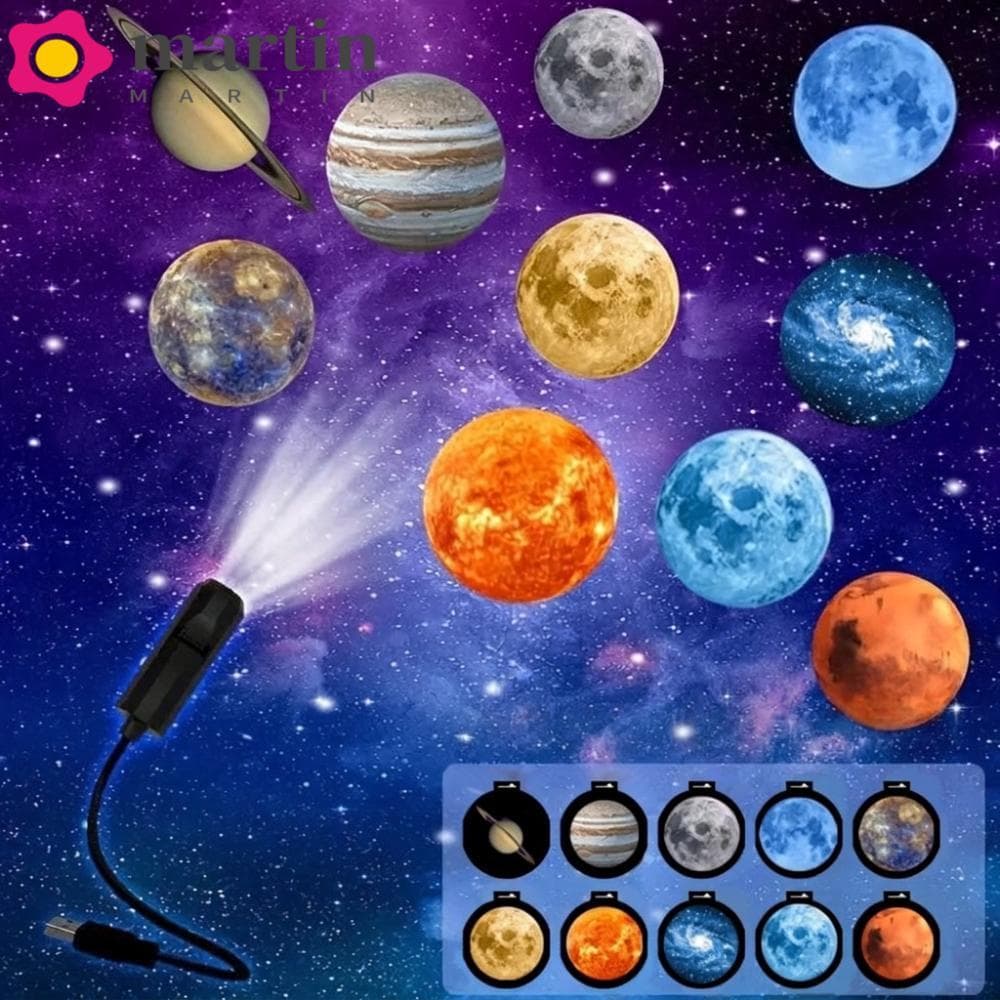 Luz Do Projetor MARTIN USB Planet , Slides Intercambiáveis , Mangueira Flexível , Lâmpada De Projeção De Imagem Planeta
