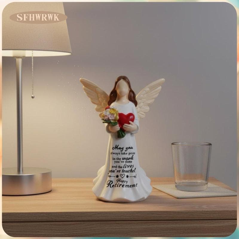 [Fhwrwk] Escultura De Anjo Sem Rosto , Resina Pintada À Mão , Memento , Decoração Residencial Inspiradora Para Mulheres