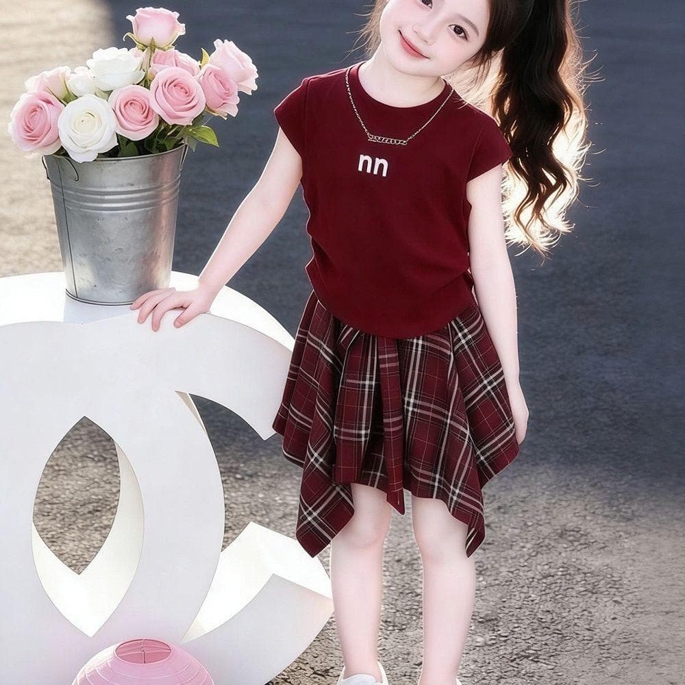 [Seckill por tempo limitado] Terno de verão para meninas 2026 Verão novo estilo elegante camiseta de manga curta elegant