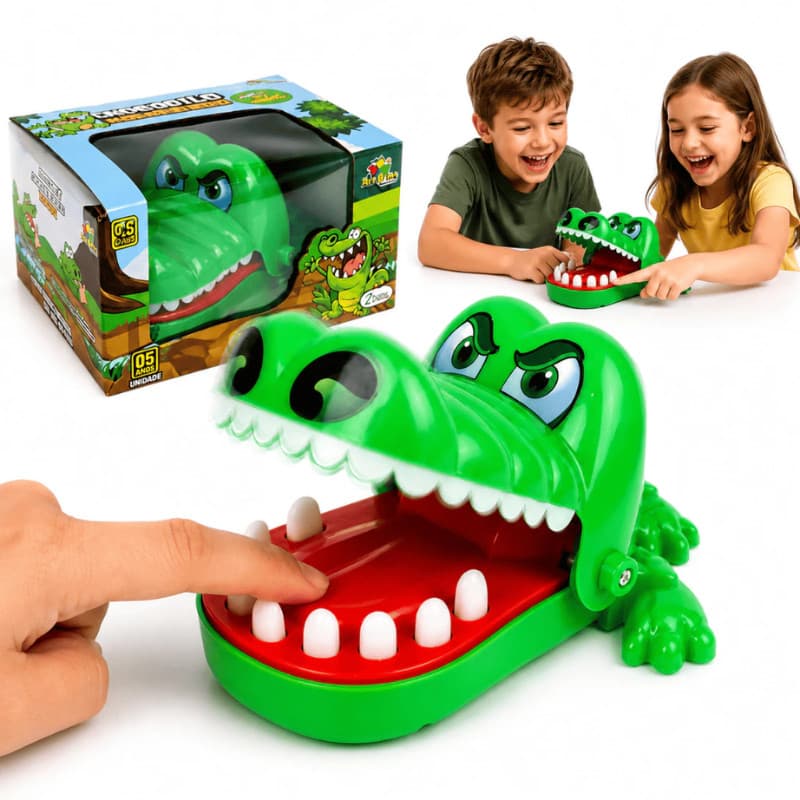 Brinquedo Jacaré Morde Dedo Crocodilo Dentista Infantil Jogo de Mesa Aperta o Dente Divertido Presente para Crianças