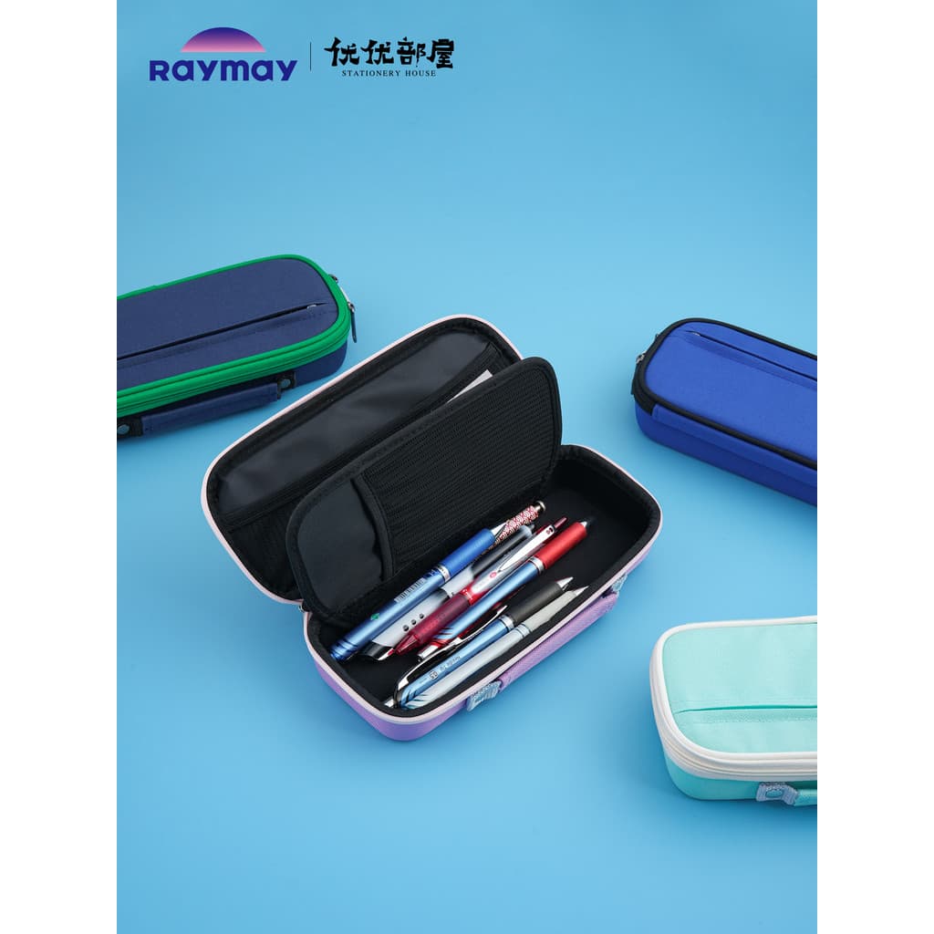 Japão Raymay Fujii TopLiner caso de lápis grande capacidade portátil caso de lápis resistente ao desgaste lona papelaria