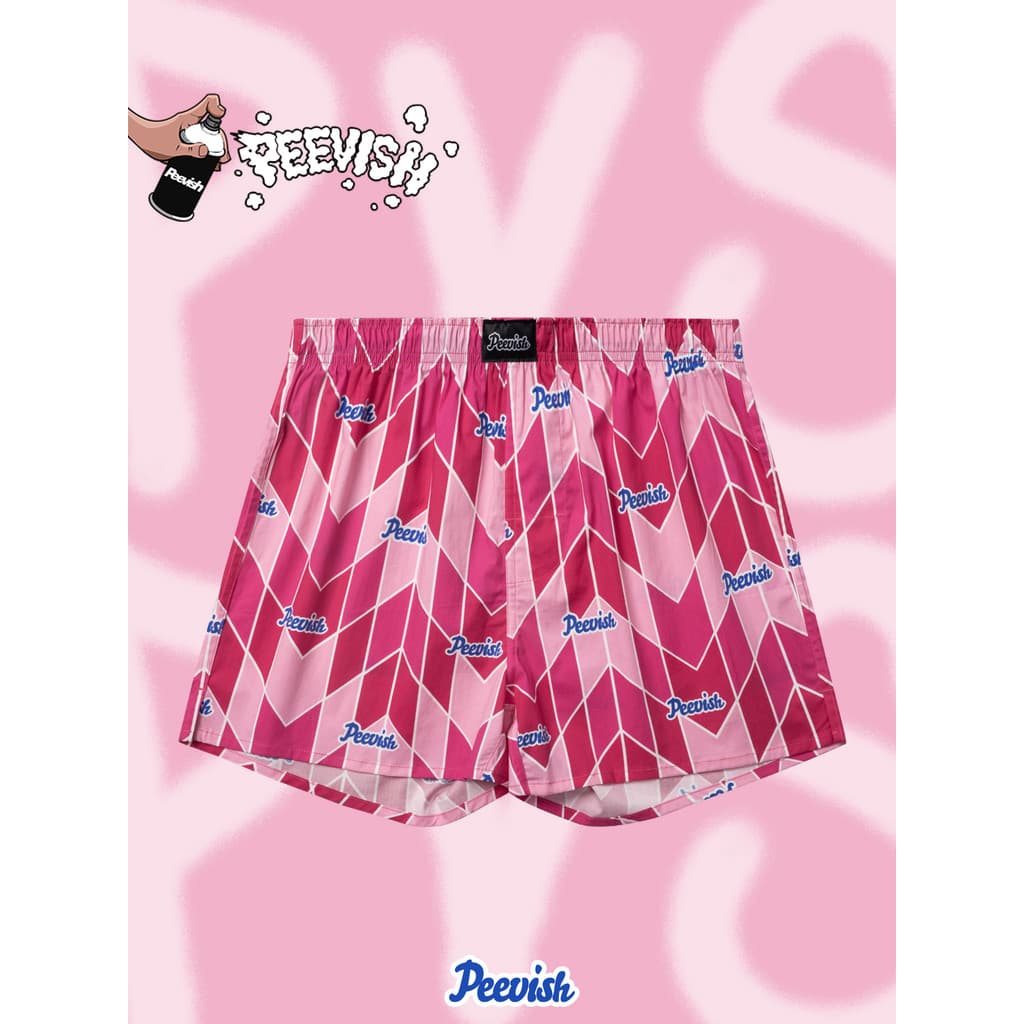 PEEVISH PEEVISH Calças de seta de algodão puro Roupa íntima solta Calças masculinas Calças de pijama curtas para casa fe