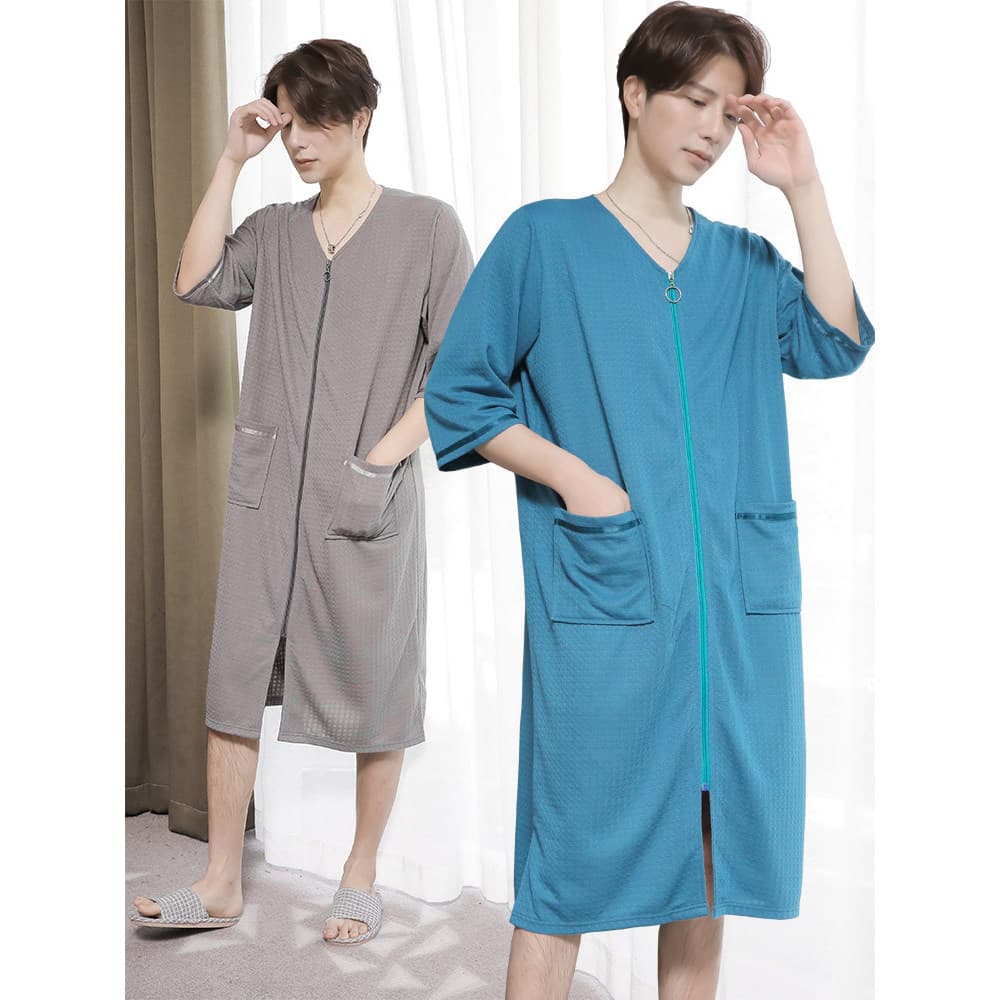 Pijamas masculinos de uma peça primavera verão estilo fino pulôver de uma peça pijamas masculinos mais gordura plus Size