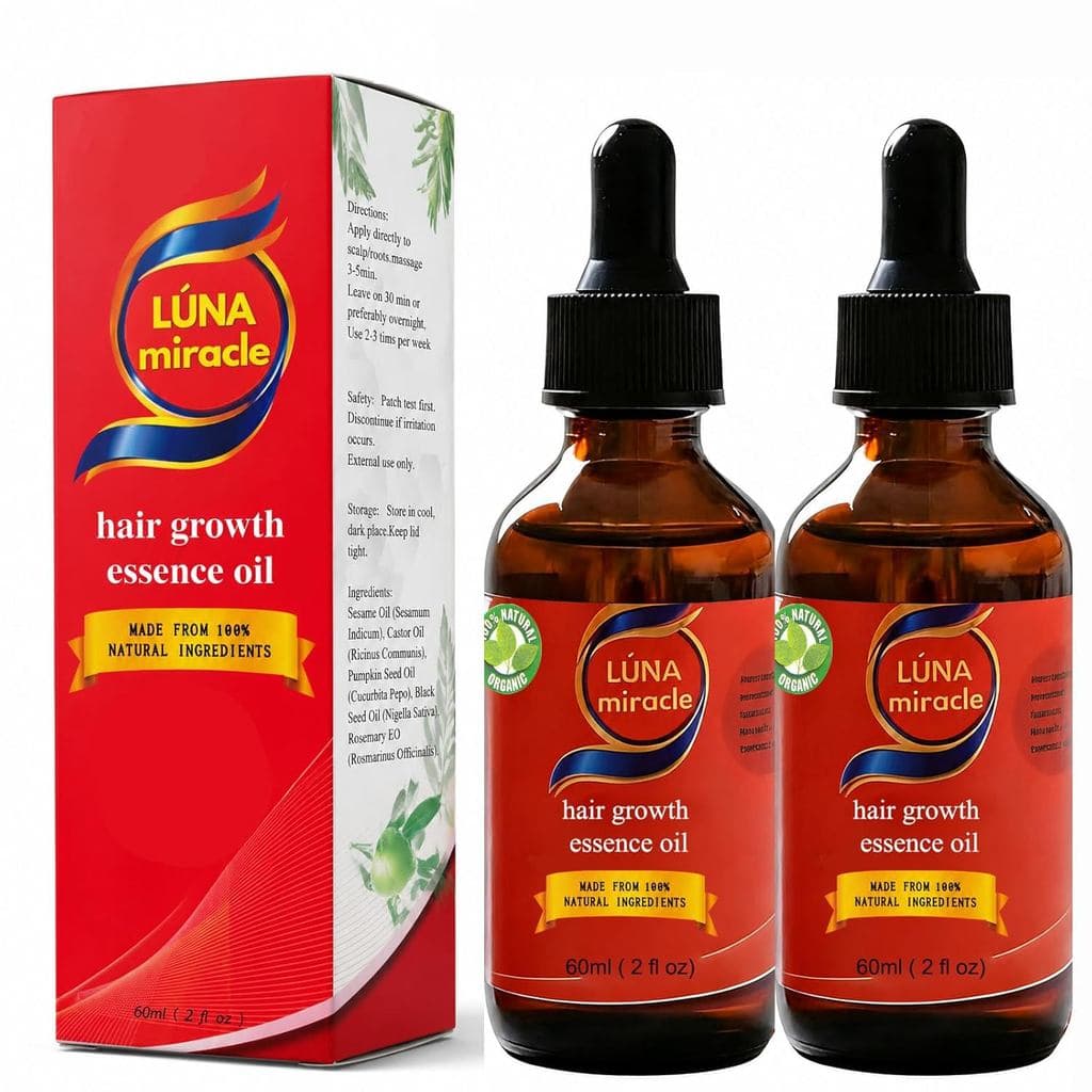 Óleo Capilar Luna Miracle para Crescimento Capilar, Sérum para Crescimento Capilar, Óleo Essencial para Densidade Capila