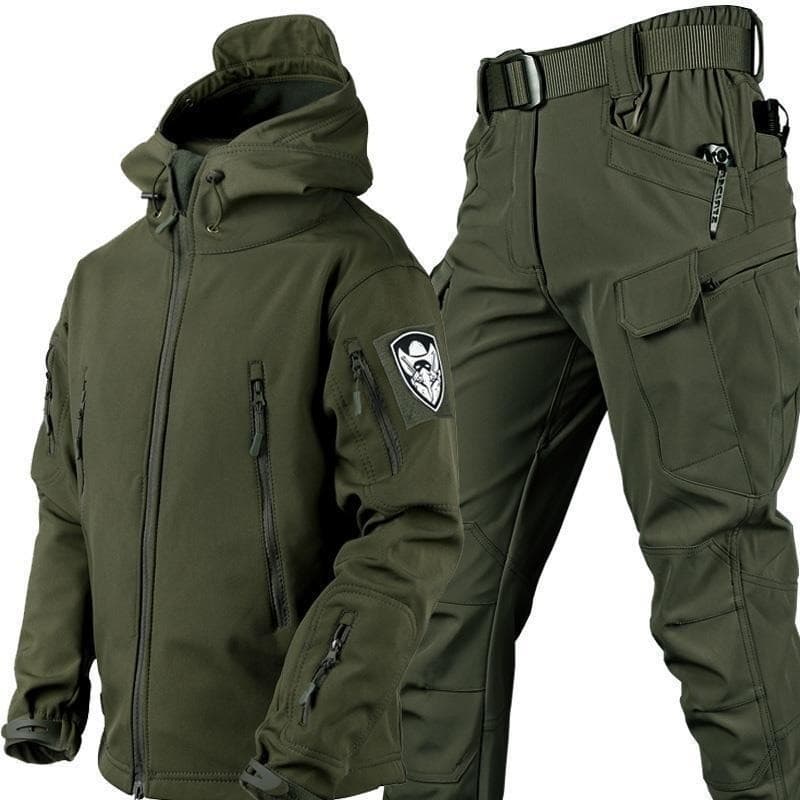 Jaqueta Softshell Masculina Para Todos Os Climas Forrada De Lã Térmica À Prova De Vento Com Zíper Gola Leve Respirável C