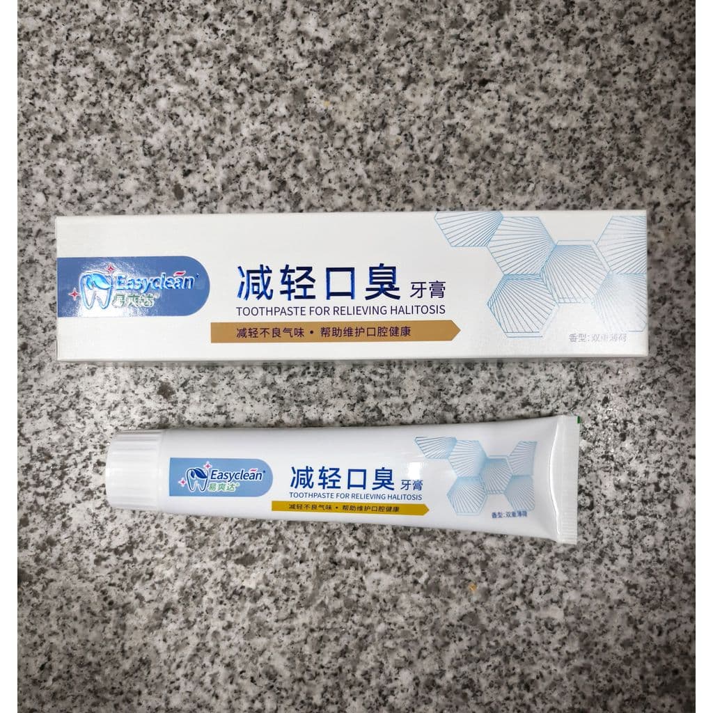 Yishuangda reduz o mau hálito pasta de dente 180g hálito fresco mau hálito remover Odor antibacteriano dupla fragrância