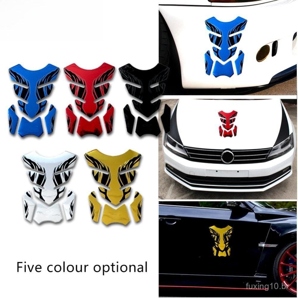 HW 3D PVC Motocicleta Almofada Do Tanque De Óleo Combustível Macio Anti-Colisão Risco Decalque Protetor Capa Adesivo B2R