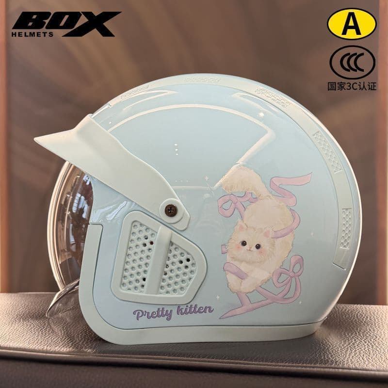 Certificação 3c Adulto Quatro Estações Meio Capacete Veículo Elétrico Capacete Motocicleta Homens Mulheres Capacete de D