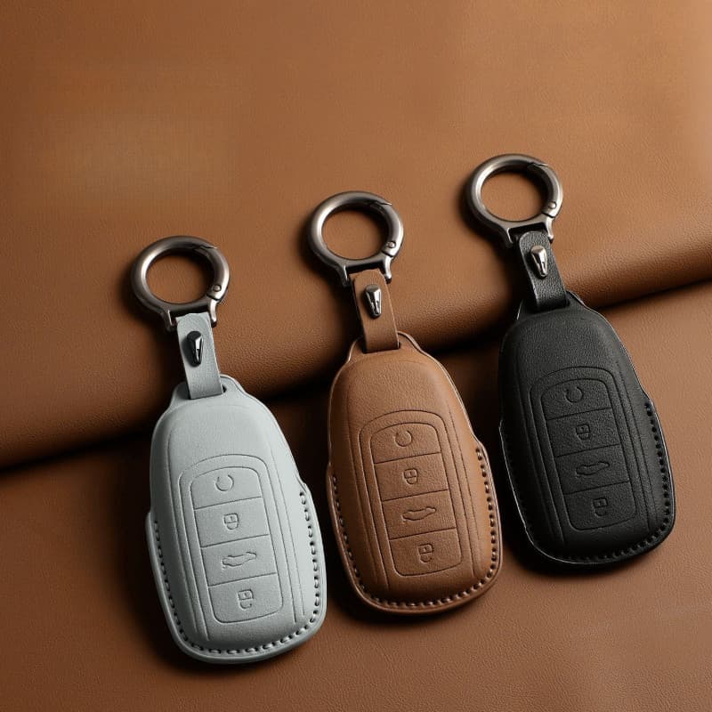 Capa de Chave de Carro SN3M para Chery Omoda C9 Tiggo 7 8 Cross Hybrid C5 Jaecoo J7 4 7 Arrizo 5 E5 em Couro