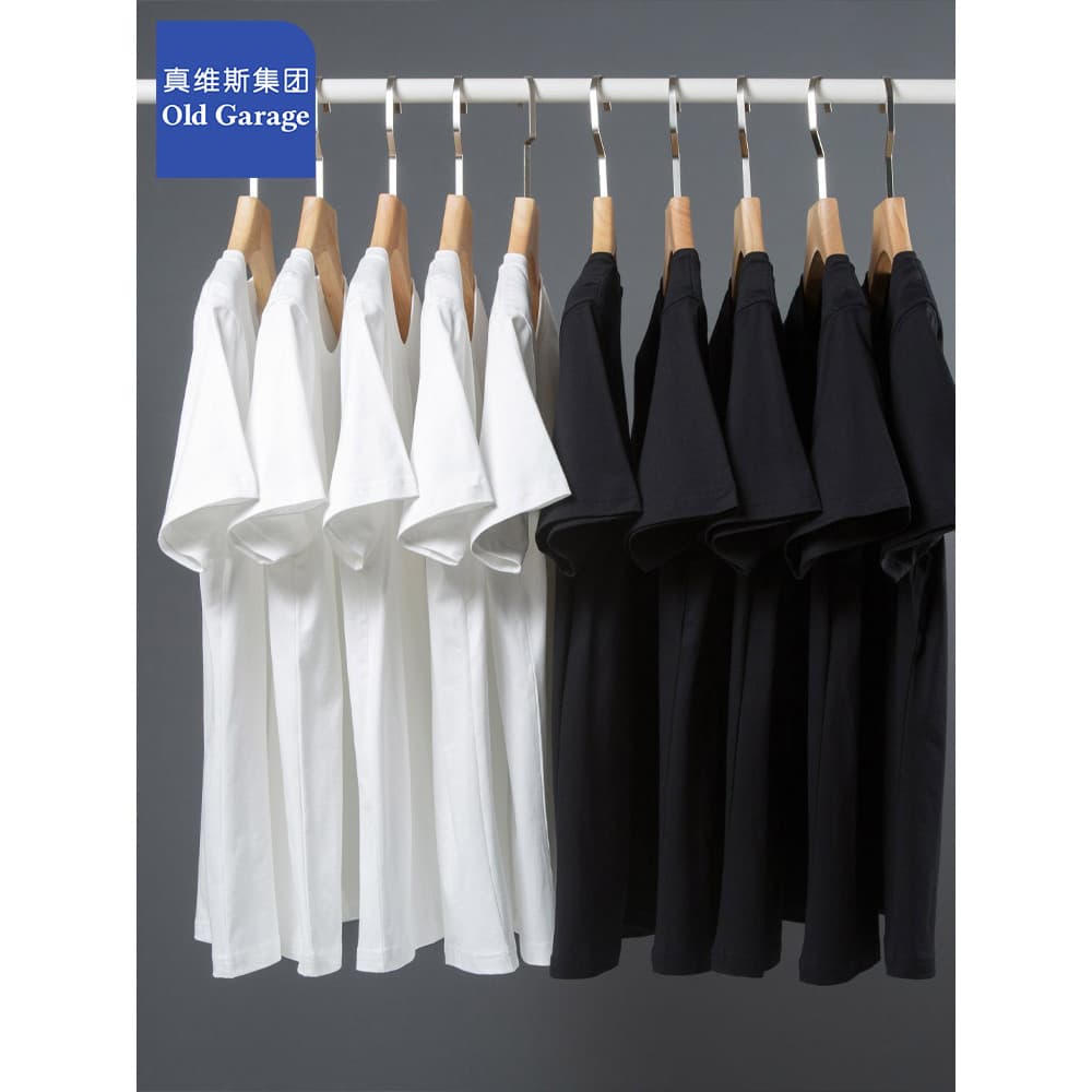 Zhenweisi Group Camiseta masculina de manga curta verão puro algodão cor sólida solta meia manga Top 2025 novo estilo ca