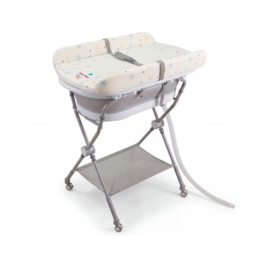 Banheira Para Bebê Dobrável Trocador Suporte Ajustável Termômetro 10 Litros Starfish Maxi Baby