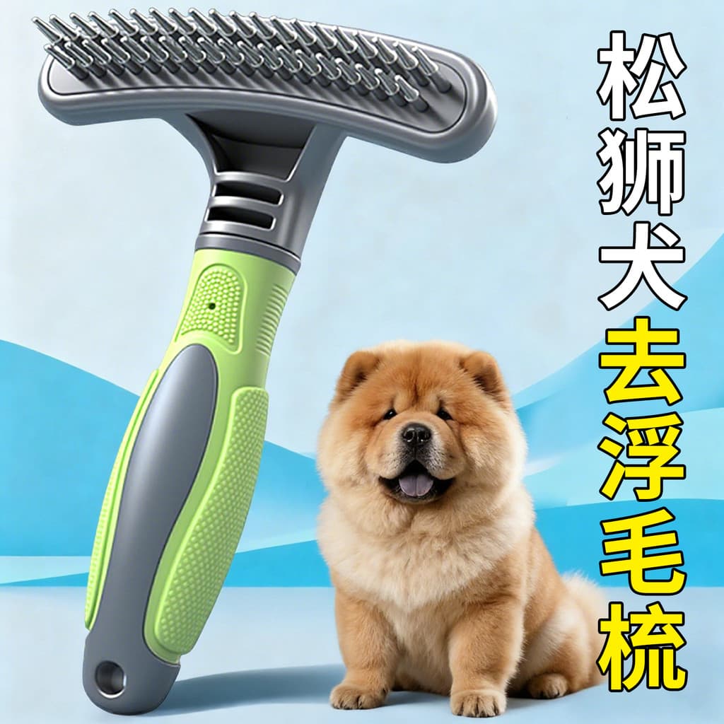 Chow cão Pet pente borda pastor pequeno de tamanho médio cão desbaste remover flutuante pentear atado prego ancinho pent