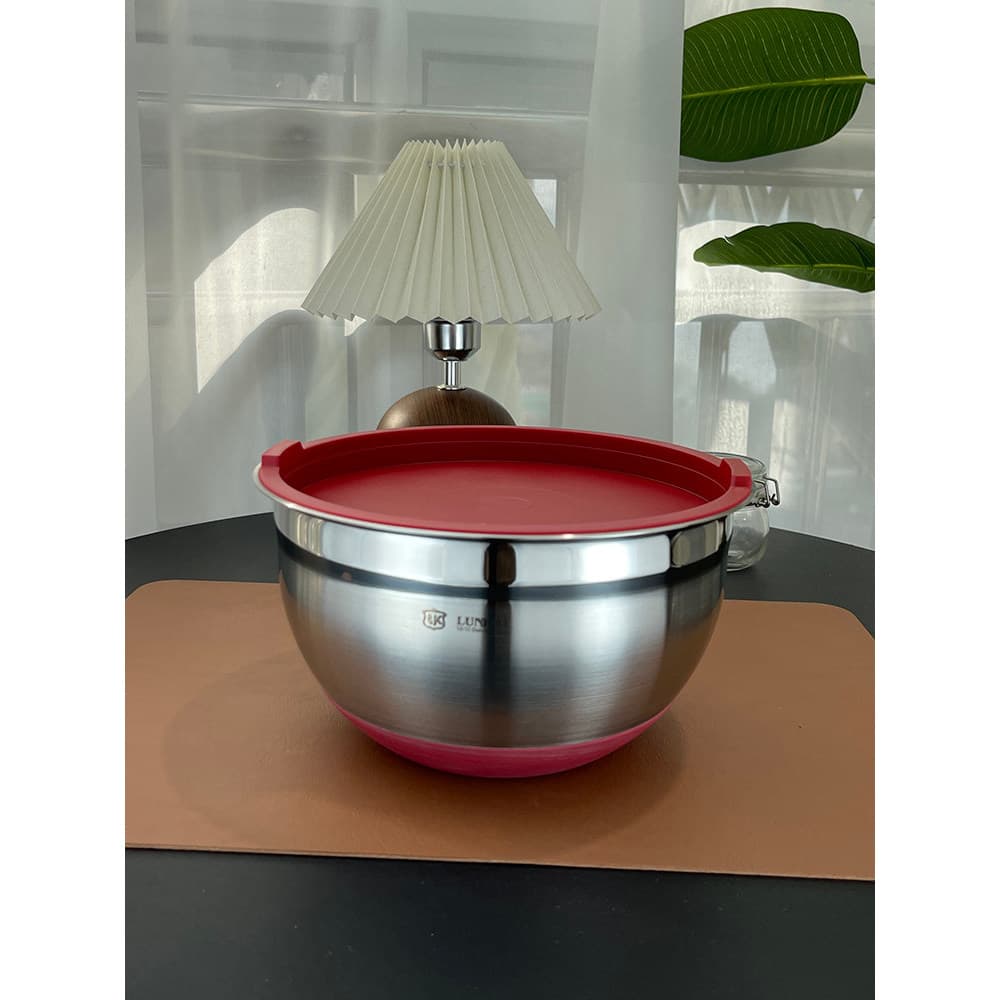 Exportação de comércio exterior 18-10 bacia de aço inoxidável 304 mexendo legumes frios batedor ovos e macarrão salada t