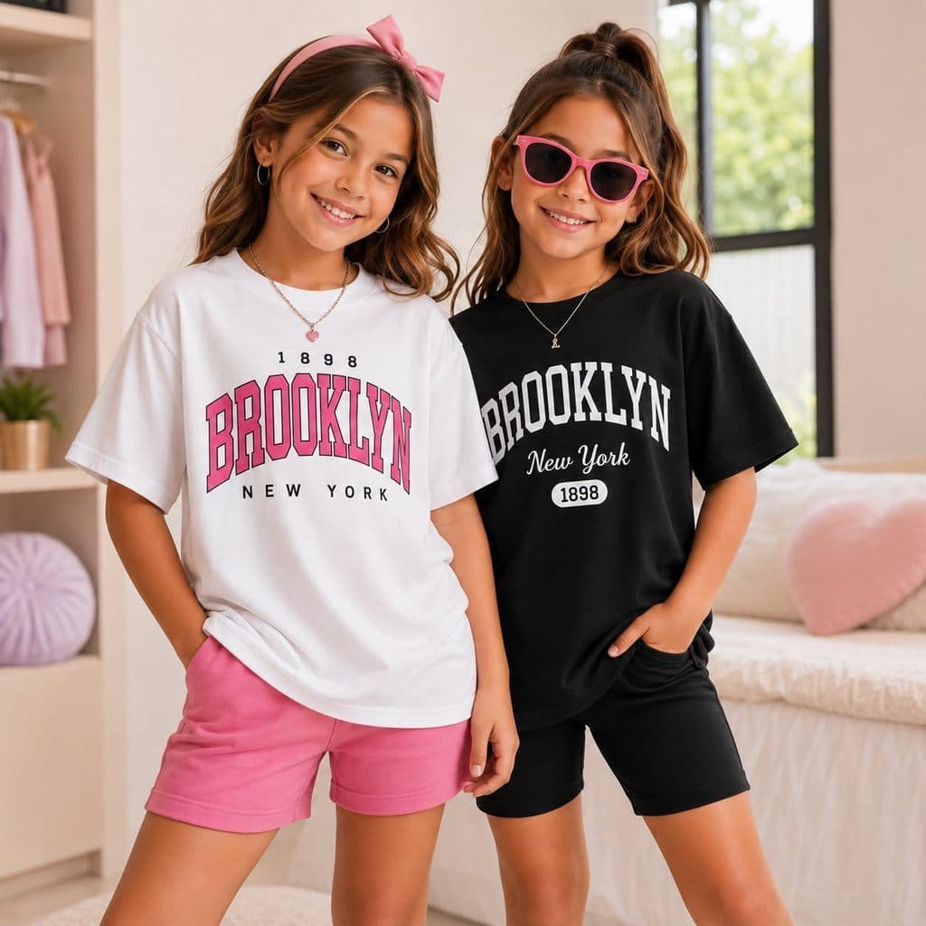 Kit 2 Camisetas Blusas Menina Infantil Juvenil Modinha Blogueira 2026
