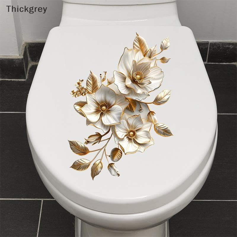 thickgrey Linda Lotus Toilet Stier Banheiro Tampa Decorativa À Prova D'água Autoadesivo BR