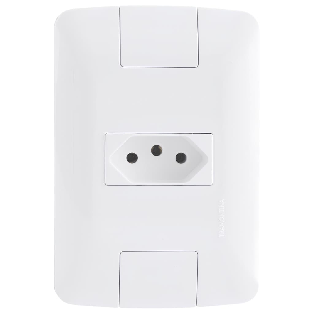 Conjunto Tomada 10A 2P+T Branco Tramontina Aria