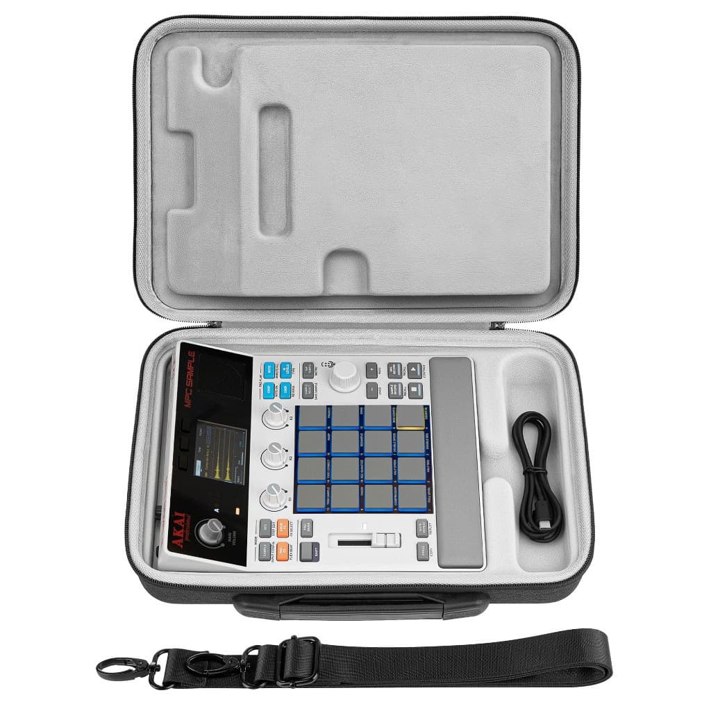 Estojo Rígido Geekria Compatível Com Amostrador Portátil Autônomo De Amostra MPC Profissional Akai , Bolsa De Transporte