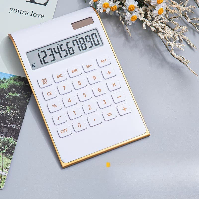 Fornecimento de calculadora Solar de energia dupla de 12 bits presente Desktop estudante escritório financeiro moda
