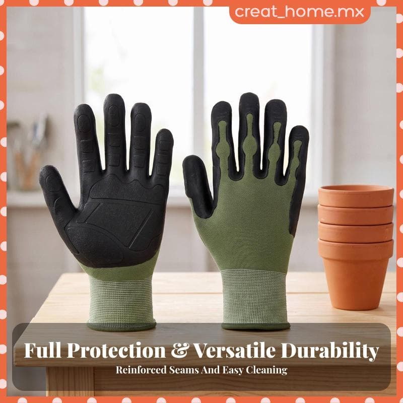 [Creat_home] Luvas De Trabalho De Jardinagem Antiderrapantes Com Superfície Emocionante E Confortável Para Jardineiros ,