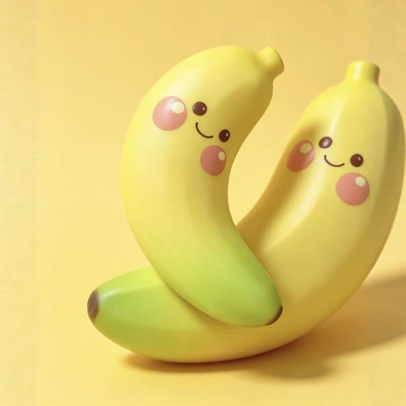 Brinquedo Mole De Fruta De Banana Macia-Alívio Do Estresse De Ascensão Lenta Para Crianças E Adultos , Sensorial Anti-An