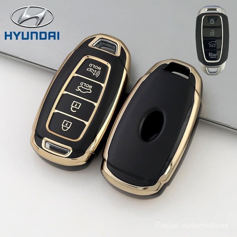 Capa para Chave de Carro Hyundai Compatível com Creta 2022/2023, Chaveiro AHUT