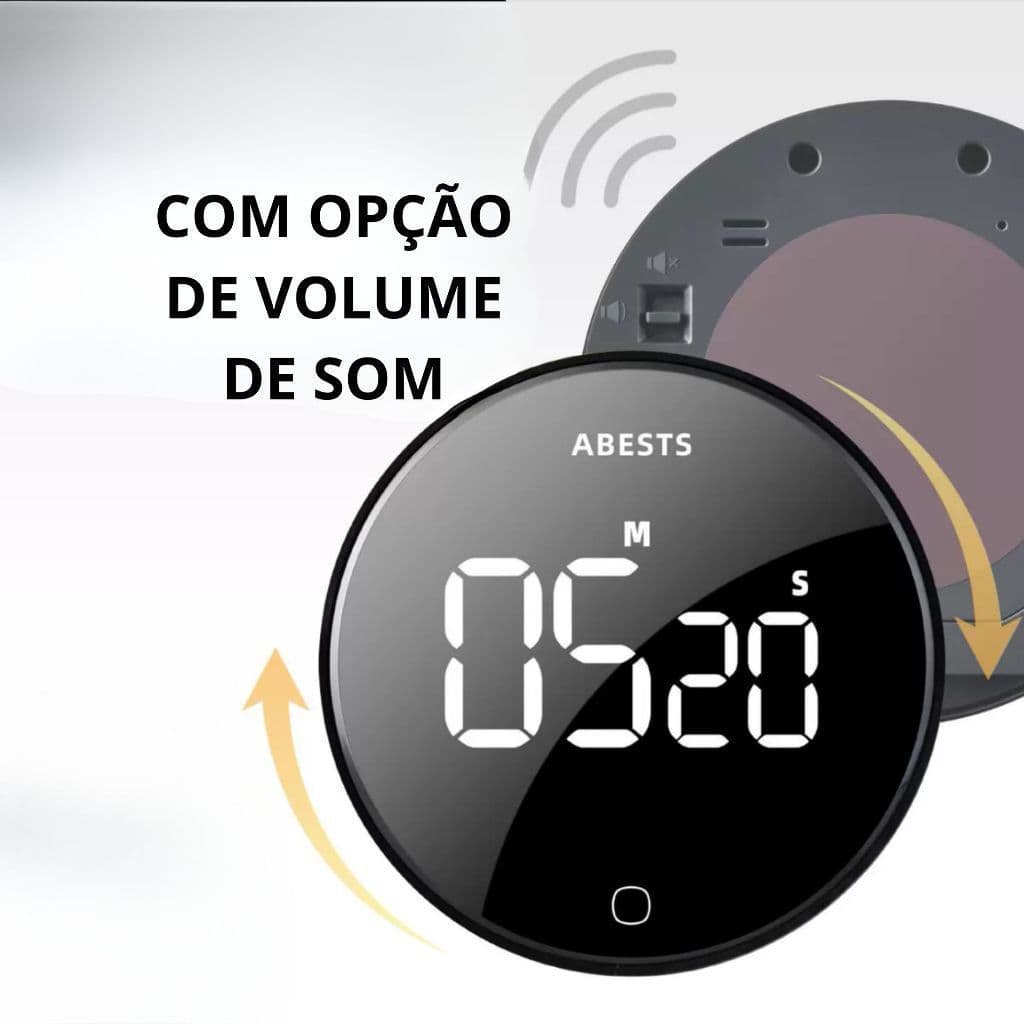 Programável Timer Temporizador Digital De Cozinha Magnético Alarme Relógio Academia Cronometro