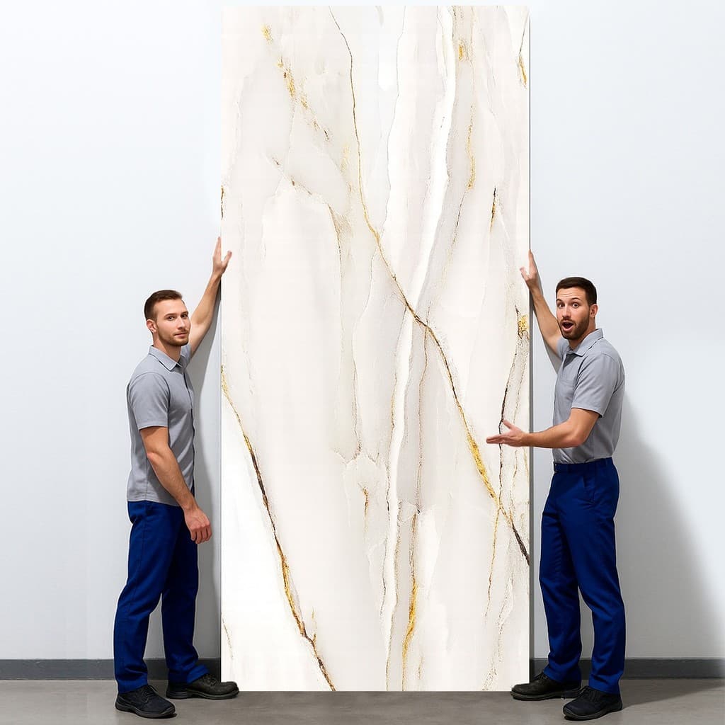 Rolo Placa Adesiva Mármore Grande Parede 3D 260X120cm Impermeavel Anti Riscos Luxo Decorativo