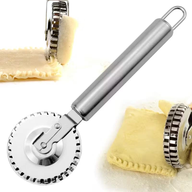 1 peça de roda de corte em aço inoxidável, utilizada para enrolar massa, fazer bolinhos e ferramentas de pastelaria para