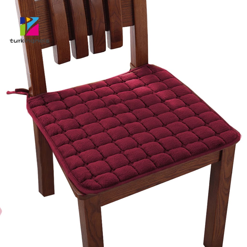 Almofada De Assento ZTUR_ Gravata De Cor Sólida Em Poliéster 40cm/45cm Cadeira Antiderrapante Para Sala De Jantar