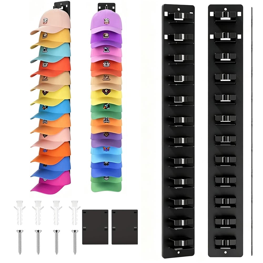 KIT 2 Organizador de Bonés Cabide de Plástico para Roupas de Roupas para Porta Economia Camadas
