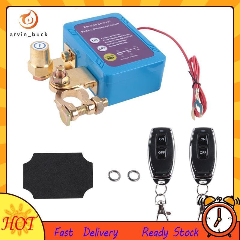 Interruptor De Desconexão Da Bateria De Controle Remoto 12V/24V 240A Desligamento Automático Para Barco De Carro