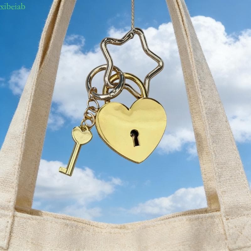 Acessório Bolsa Formato Coração Metal Moderno xibeiab Fecho Estrela E Design Elegante