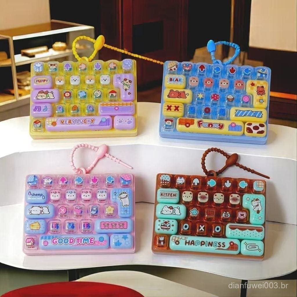 26 Botões de Alívio de Estresse para Chaveiro, Criativos, para Estudantes e Crianças, Decoração Portátil para Bolsa