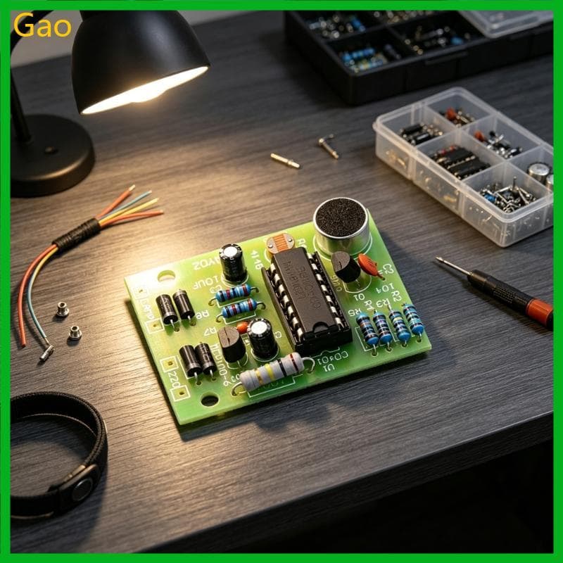 Gao CD4011 Kit De Interruptores De Controle De Luz Para Prática De Solda Com Ativação De Som Bloqueio De Condicionamento